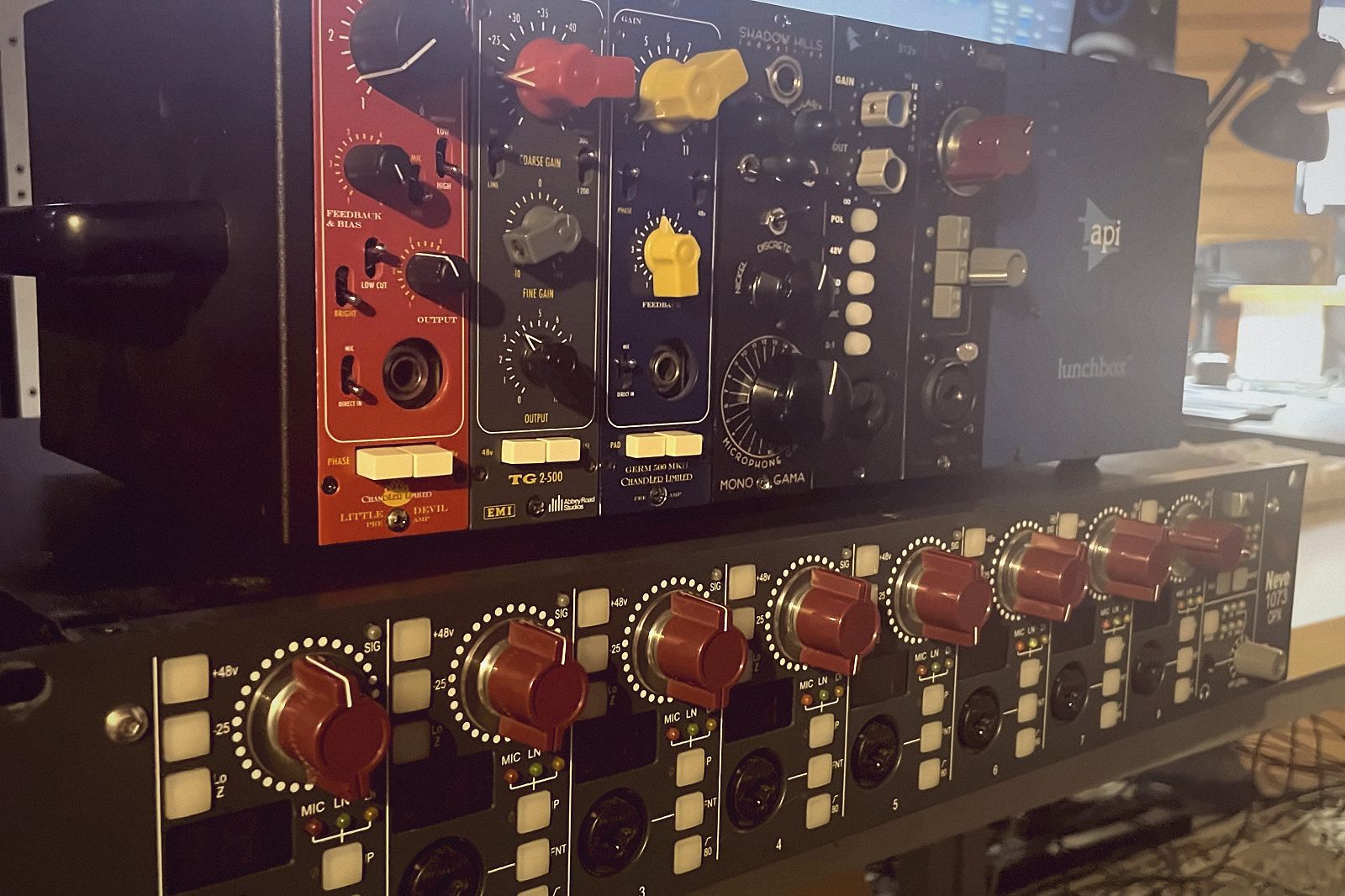 Moduły 500: Chandler Little Devil, TG2-500, Germ 500 MkII, Shadow Hills, Neve 512v